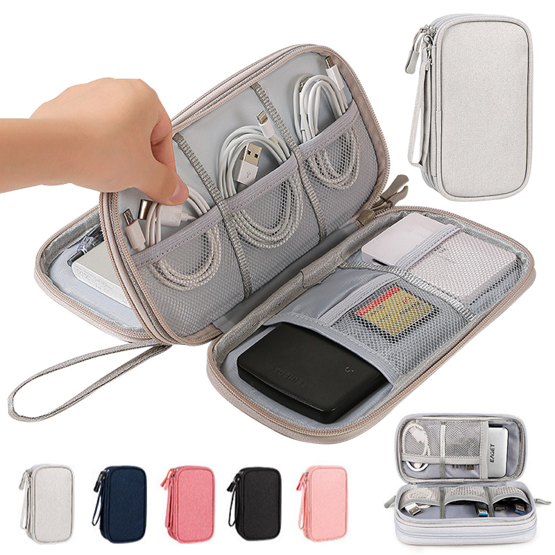 Tech Accessories Case - Wielokolorowa Przenośna Torba Cyfrowa do Przechowywania